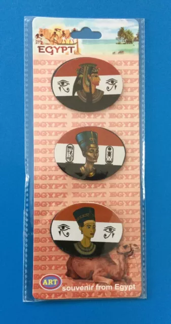 Set 3 Different Egypt Fridge Magnets, Souvenirs from Egypt