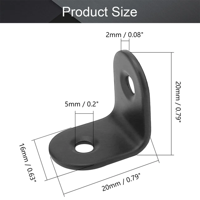 L Shaped Corner Bracket Joint Right Angle Braces Length 30-150mm Stainless Steel
