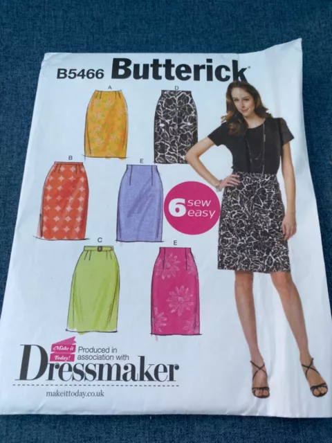 Butterick Sewing Pattern B5466 Women’s Skirts Sizes 8-14 UNCUT