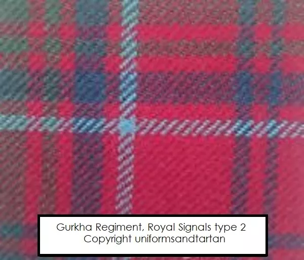 British Army, Gurkha Royal Signals type 2 tartan patch badge backing beret cap