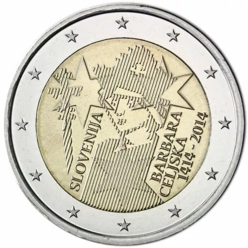 Eslovenia - Moneda 2 Euros 2014 - Barbara Celje  S/C Unc - Leer