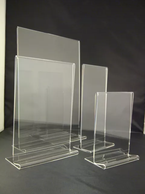 Plastic Acrylic Perspex® Menu Holder Display Leaflet Flyer Stand A3 A4 A5 A6 DL