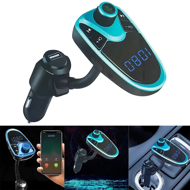 Trasmettitore FM auto di alta qualità ricevitore stereo AUX adattatore doppio caricabatterie USB