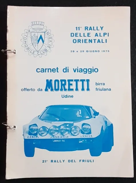 Rally Alpi Orientali 1975 carnet di viaggio