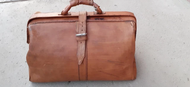 Antiker Arztkoffer Hebammentasche mit Henkel Ledertasche Vintage