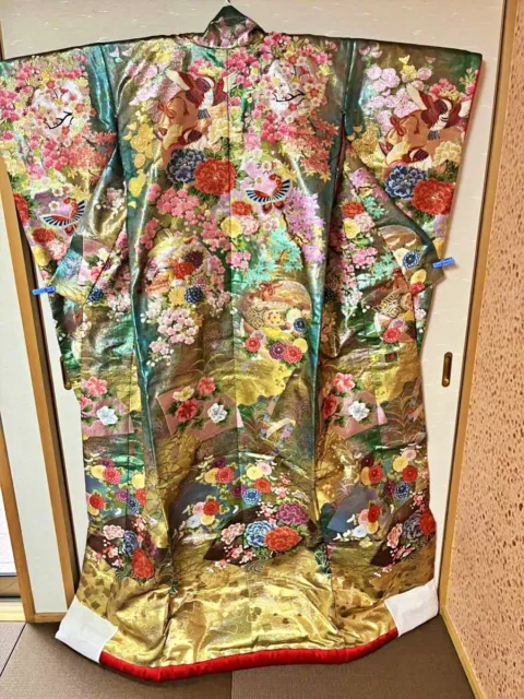 Japanese Kimono Uchikake Wedding Pure Silk  japan 864
