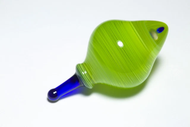 1.28" Spinning Top by Dusty Gamble | glass art handmade in Texas