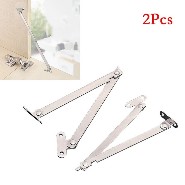 2PCS Acier Inoxydable Pliable Tirer Canne Armoire Charni??res R??glable Relever