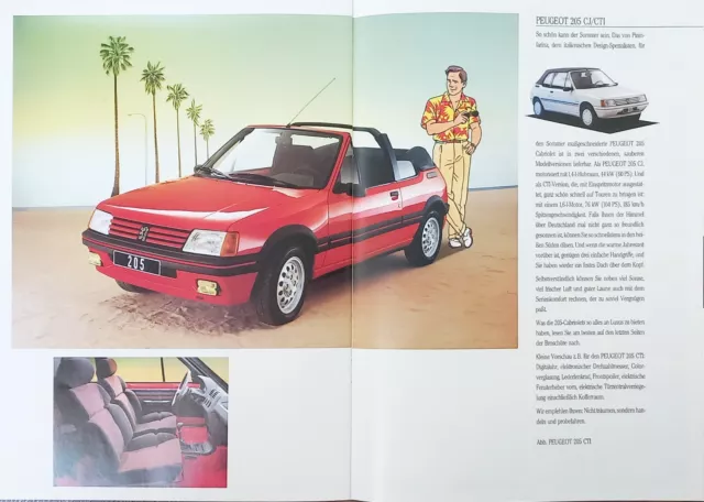 Peugeot 205 1989 Prospekt Brochure Broszura Folleto Catalogue 2