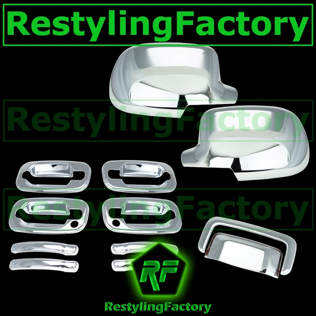 00-06 GMC Yukon+XL Chrome Full Mirror+4 Door handle+W/PSG KH+Tailgate Cover SUV