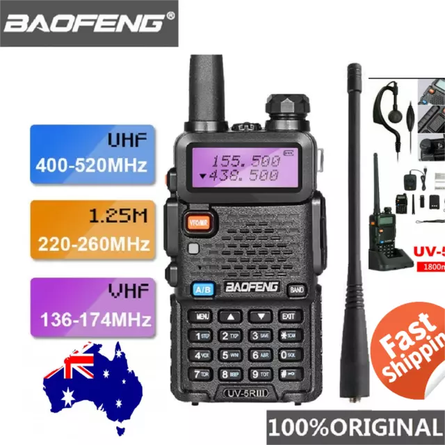 US 2x Baofeng UV-5R Upgraded GT-5R Dual-Band VHF UHF Transceiver