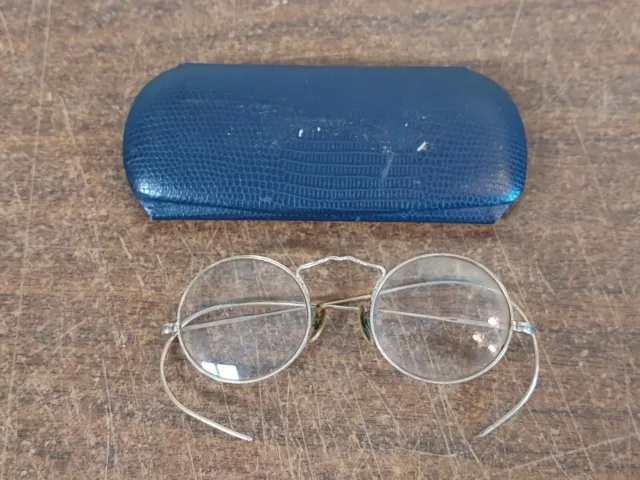 Antique American Optical CORTLAND Eyeglasses Gold Tone Wire Bifocals