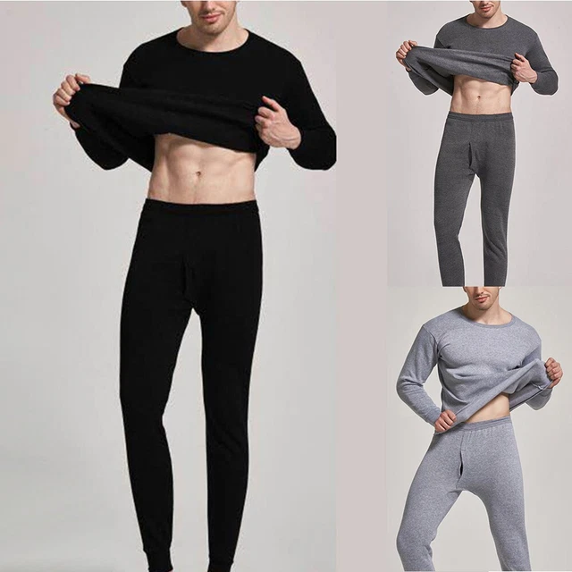 Set Intimo Termico da Uomo Lungo Johns Top & Fondo Caldo Inverno Abiti Nuovi