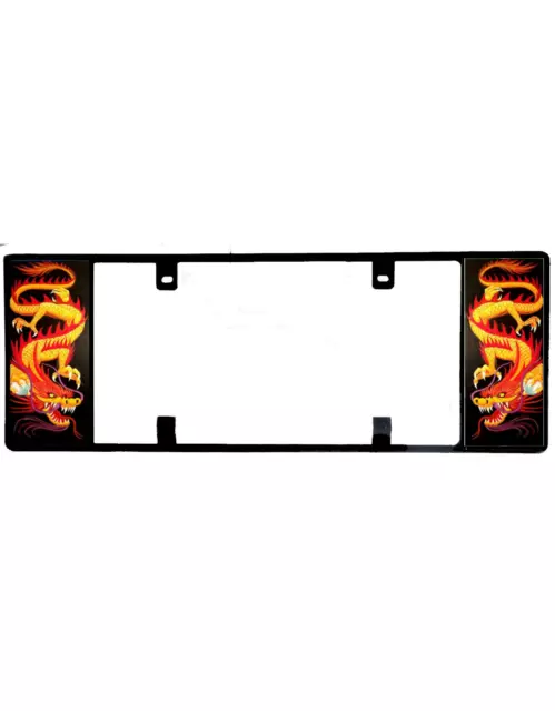 dragons of fire designer license plate frame