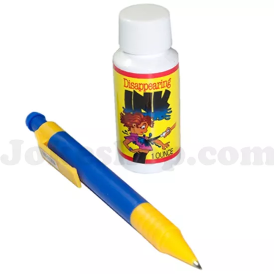 Disappearing Ink Bottle & Squirt Pen Gag Gift Classic Vanishing Disappears Jokes