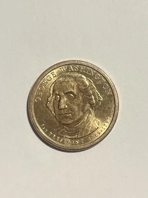 2007 Gold George Washington 1 Dollar Coin 1789-1797   CIRCULATED