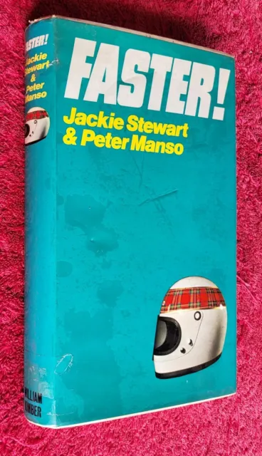 *SIGNED Faster! Jackie Stewart Peter Manso 1972 FIRST EDITION ex - library