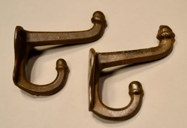 Antique Cast Iron Double Acorn Hooks Farmhouse Hat Coat Hooks Hooks