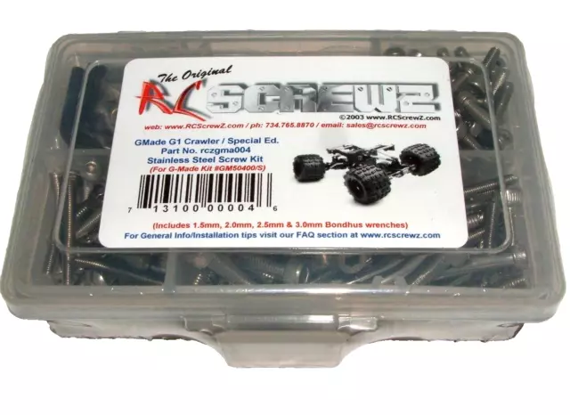 Gmade  G1 Crawler Rock Buggy Rc Screwz Screw Kit Stainless Steel Gma004