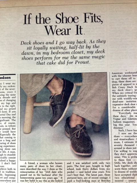 ATLANTA GA PRINT Article 1980 AJC Fashion Dock Shoes Sperry Sebago ...