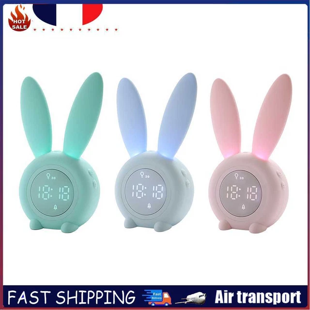 Kids Intelligent Sensor LED Digital Alarm Clock Snooze Timer Table Desk Setting