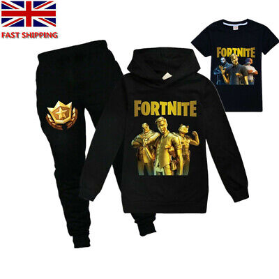 Fort-nite Kids Boys Girls Outfit Sweatshirt Hoodie Pants Tracksuit Sportswear Se