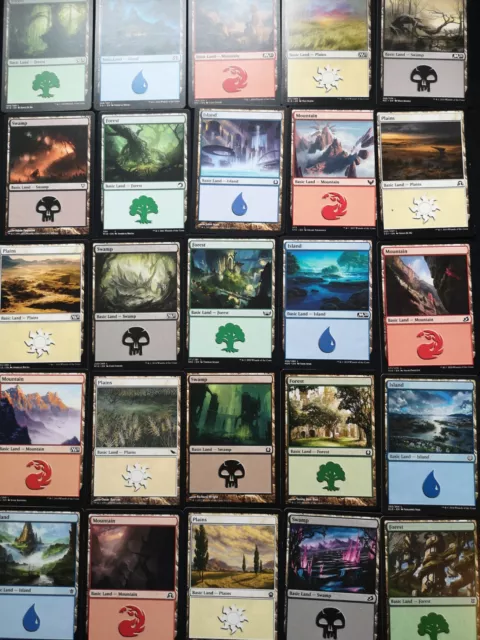 MTG Basic Lands - 10x Card Packs - Forest Island Mountain Plains Swamp