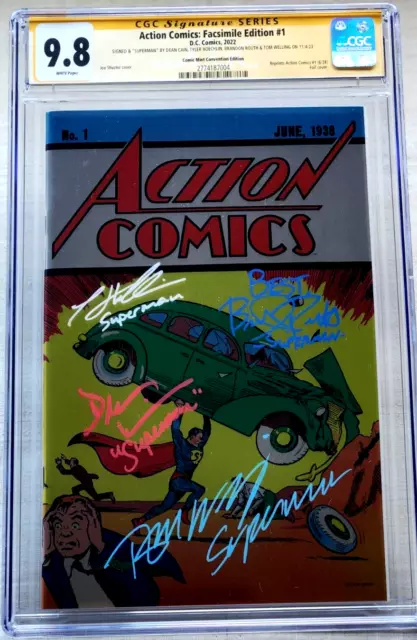 Action Comics #1 FOIL VARIANT CGC SS 9.8 signed  x4 ACTOR Hoechlin Welling Routh