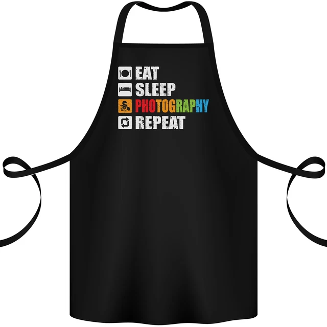 Photography Eat Sleep Photographer Funny Cotton Apron 100% Organic