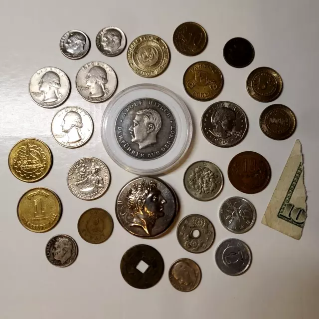 Mixed Coins & Tokens Lot of 26 Pieces Must See L@@K