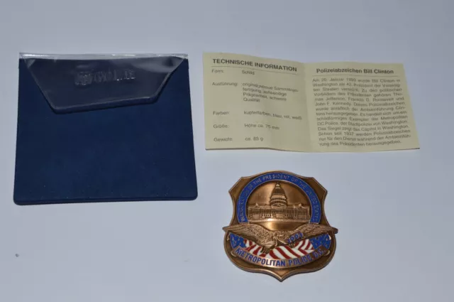 historisches Abzeichen Badge US Police Metropolitan Police D.C. 1993
