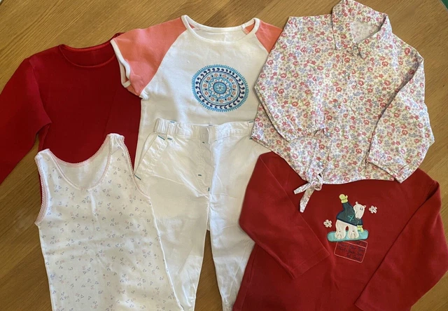 Marks and Spencer Girls Age 3-4 Bundle M&S Vest Tops T Shirt Trousers Blouse