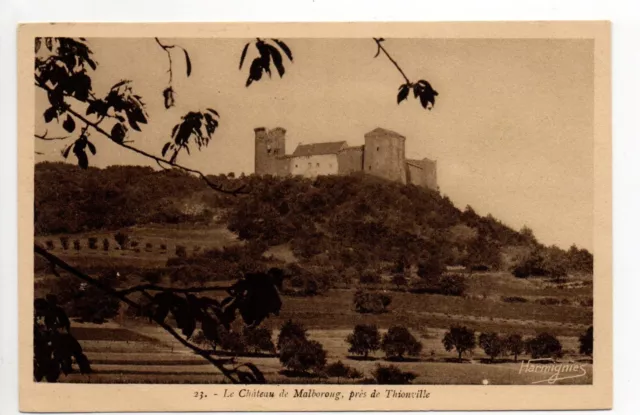 Le chateau de MALBOROUG Moselle CPA 57 near thionville