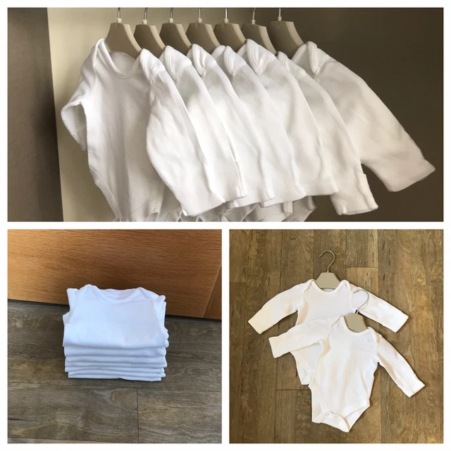 Newborn 0-1 Month Gender Neutral / Unisex / Boy / Girl Vests Clothes Bundle.