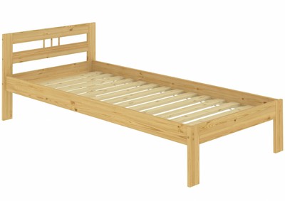 Letto classico 90x200 in Pino massello Eco laccato con assi di legno 60.37-09 