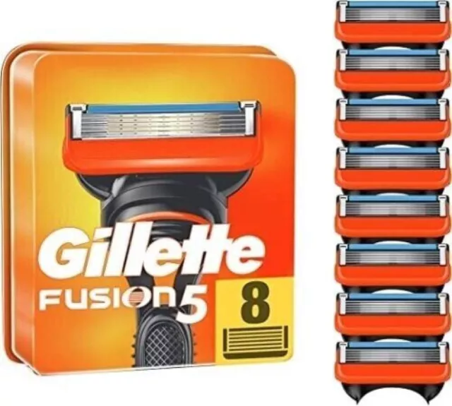 8X Replacement Blade For Gillette Fusion Razor Shaver Trimmer Shaving 5 Blades /