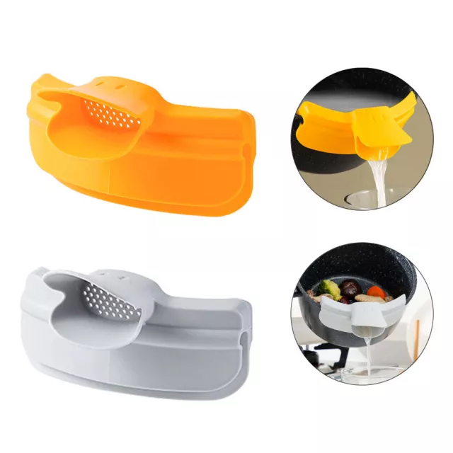 Silicon TPR Anti-Spill Soup Funnel Pans Bowls Liquid Deflector Cooking Tool