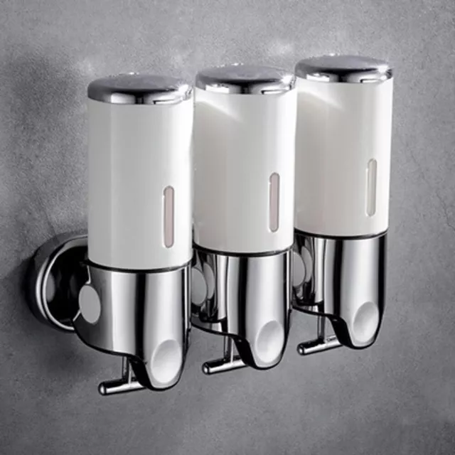 Dispensador de jabón baño 3 botellas champú acondicionador líquido conjunto montado en pared