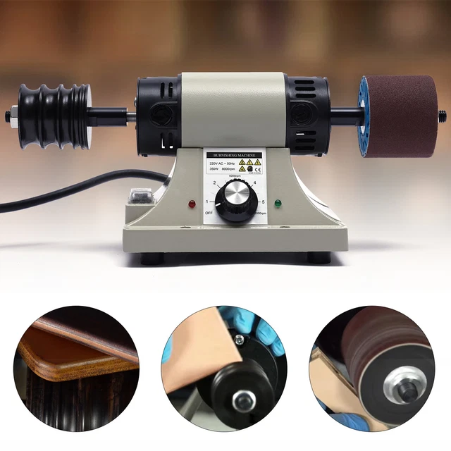 ELECTRIC LEATHER EDGE Polishing Grinding Burnishing Machine Leather