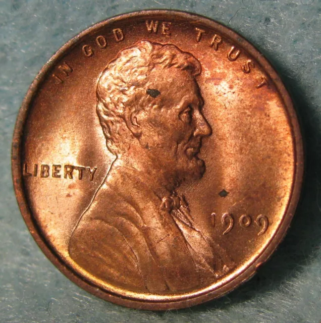 1909 VDB Lincoln Wheat Penny Small Cent Uncirculated Old US Coin
