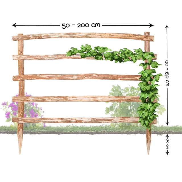 Rankhilfe Holz Spalier Rankgitter Blumen Pflanzen Kletterhilfe Rosenbogen Garten