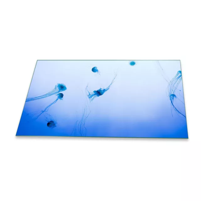 Placa de cubierta de cocina Ceran 90x52 abstracto azul cubierta vidrio protección contra salpicaduras cocina