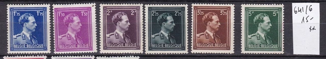 BELGIQUE N° 641 à 646-N**TB-VOIR SCAN-B426