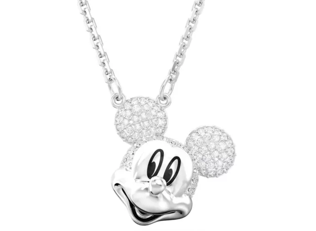 Swarovski Disney Mickey Mouse Kette Halskette Weiß Rhodiniert 5669116