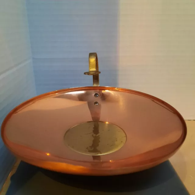 MCM Coppercraft Guild Cigar Ashtray Round w/Brass footing USA  Boho Mad Men MCM