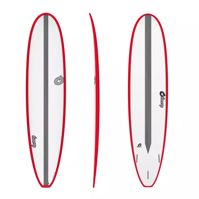 Planche de Surf torq epoxy tet Cs 8.0 longboard carbon Rouge