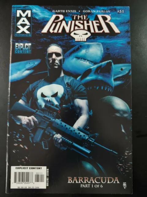 💀 PUNISHER #31 1st App Barracuda (vol 6)(2006 MAX / MARVEL Comics) VF Book