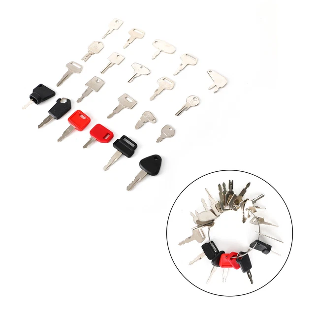 Ignition Key Set 21 HEAVY CONSTRUCTION Equipment Ignition Key Set For JD CAT KOMATSU JCB ...