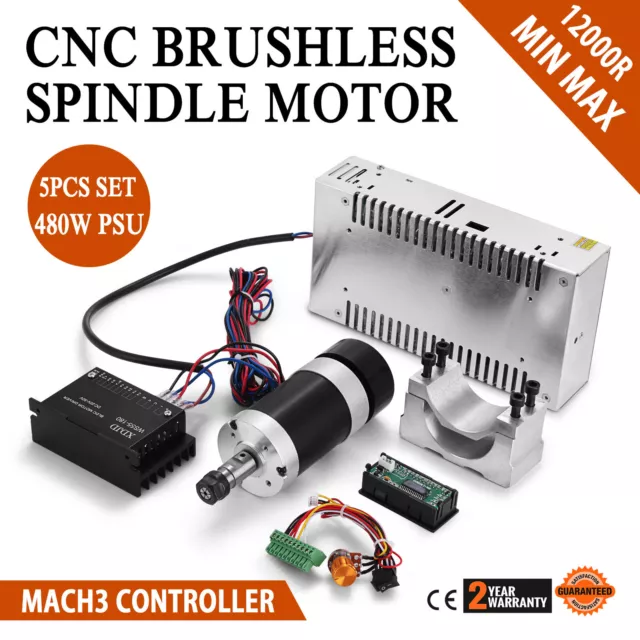 VEVOR CNC 0.4KW Brushless Spindlemotor Frässpindel Schaltnetzteil Controller