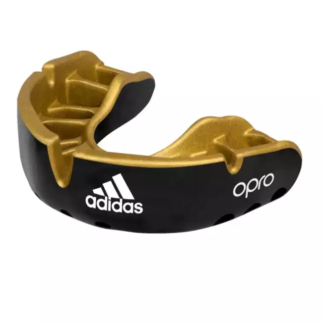 Adidas OPRO Gold Gum Shield - Black Muay Thai Boxing Rugby Mouth Guard